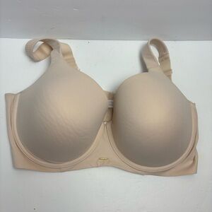 Cacique Lightly Lined Balconette Cream Bra Molded Cup Underwire 42F Nude